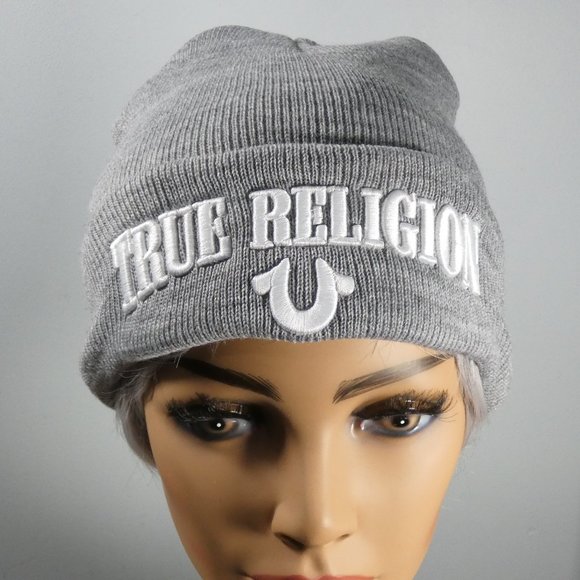 True Religion Gray Knit Cap Watchman Beanie - Picture 1 of 5